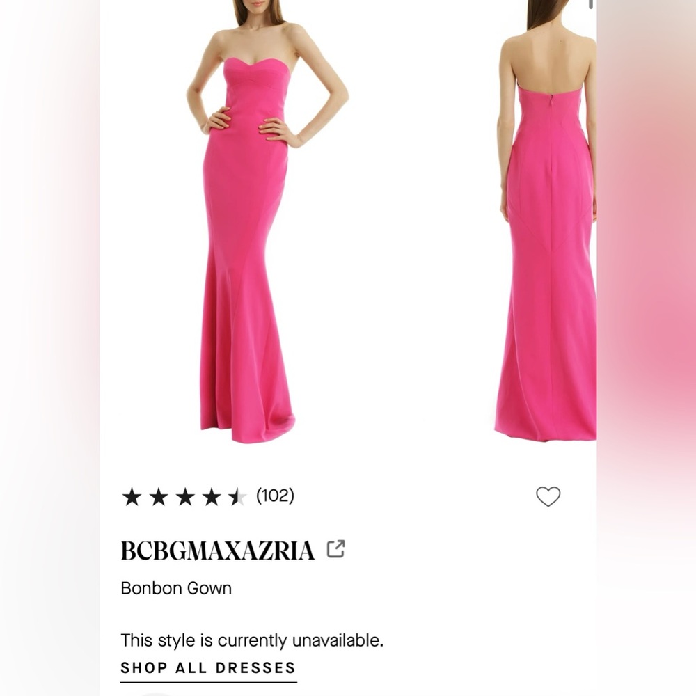 BCBGMaxazria Bonbon Gown in Fuchsia/Pink
